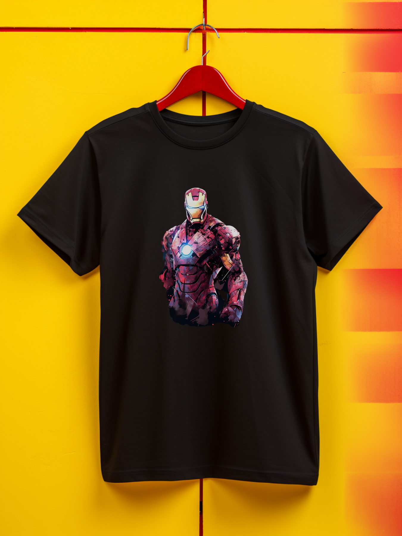 Ironman Black Printed T-Shirt 381