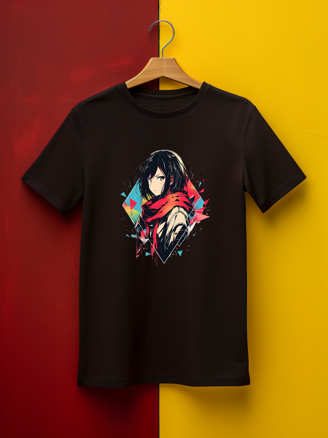 Mikasa Black Printed T-Shirt 508