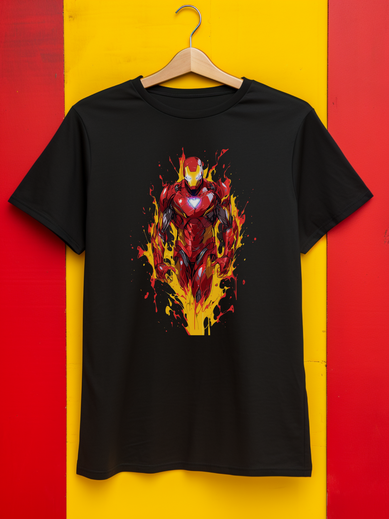 Ironman Black Printed T-Shirt 382