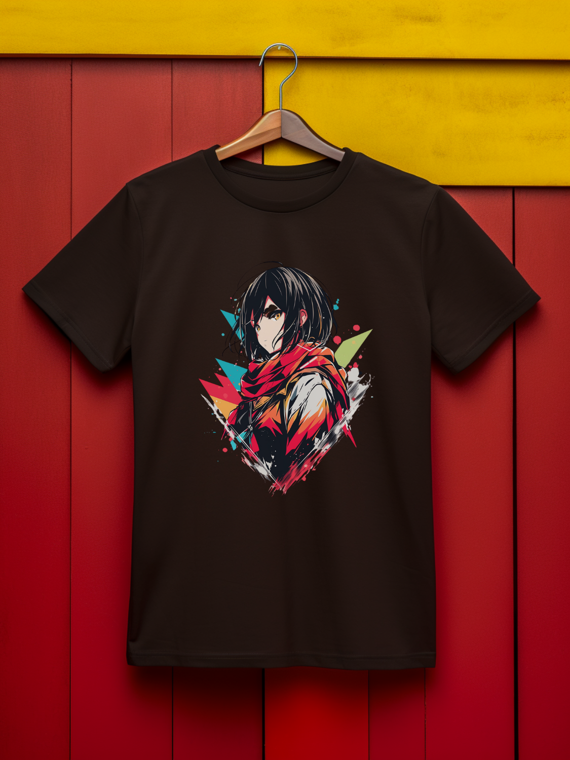 Mikasa Black Printed T-Shirt 510
