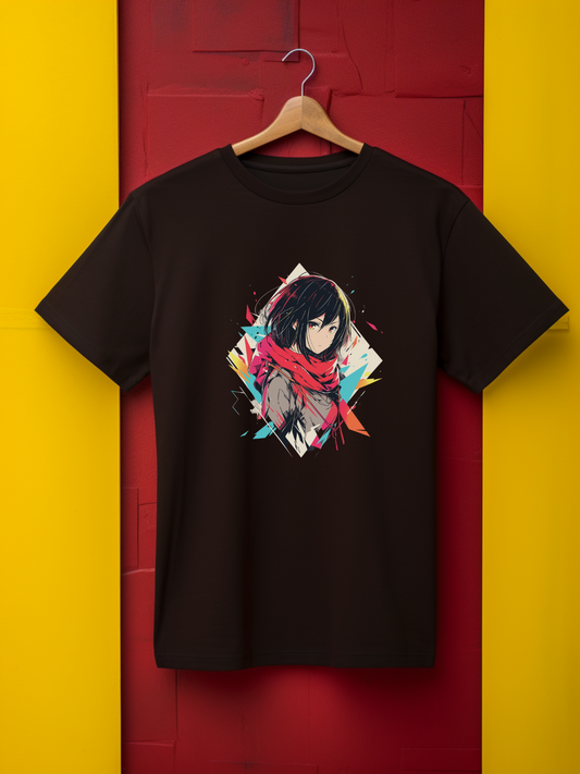 Mikasa Black Printed T-Shirt 511