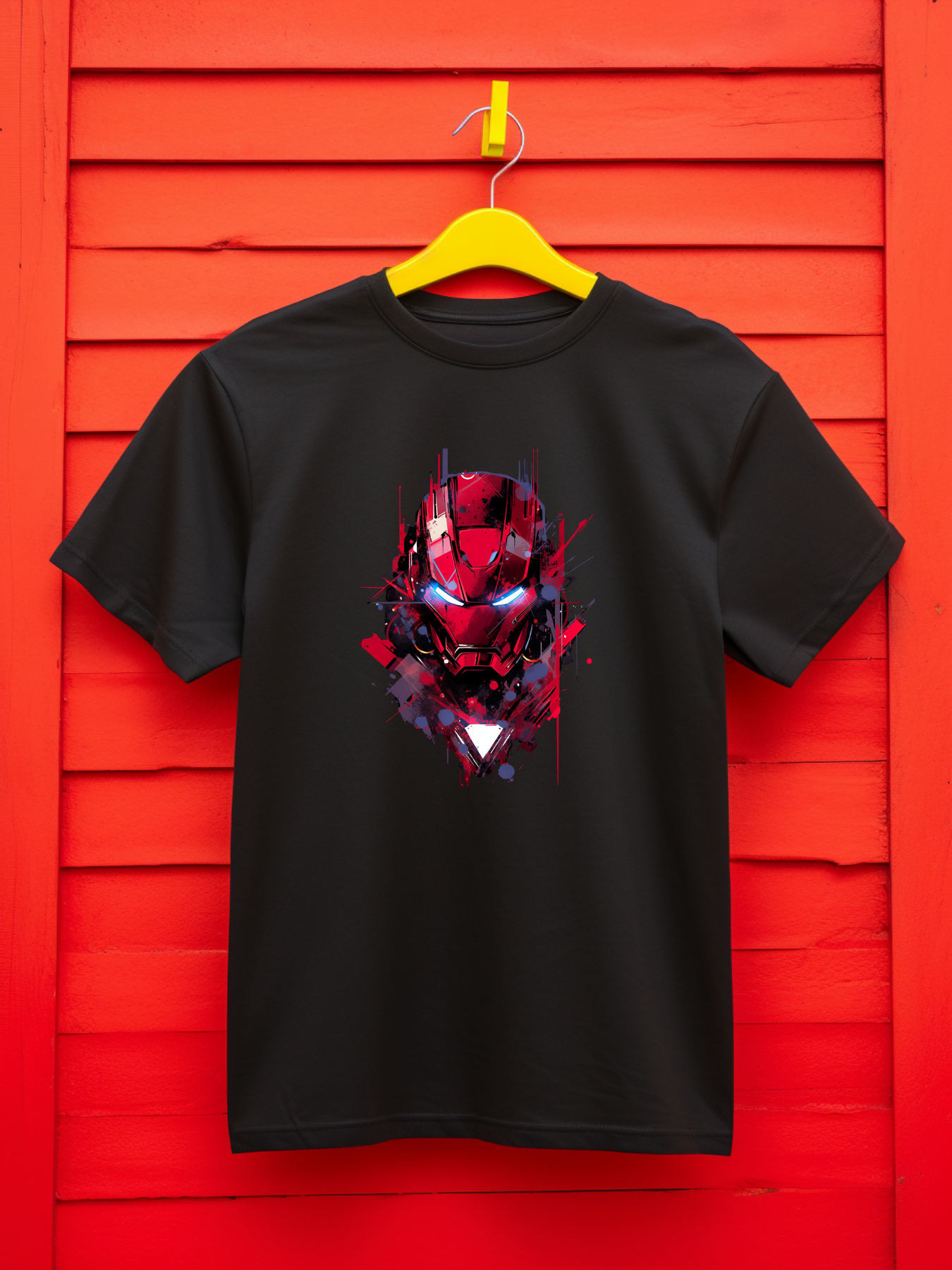 Ironman Black Printed T-Shirt 360