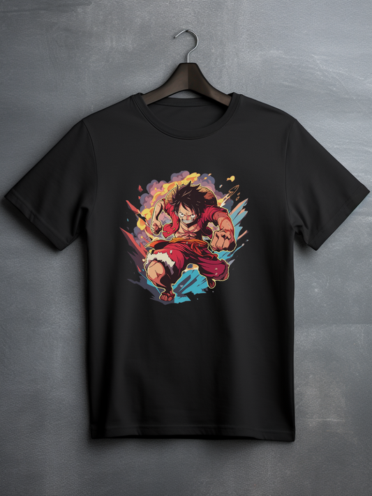 Luffy Black Printed T-Shirt 34