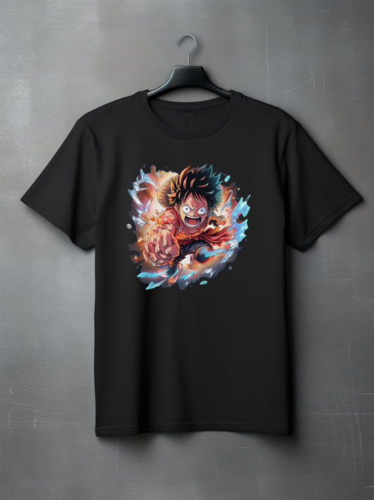 Luffy Black Printed T-Shirt 35