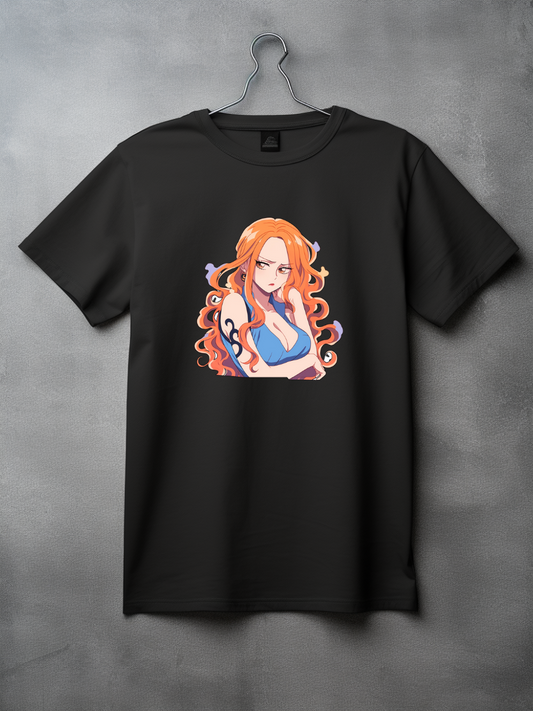 Nami Black Printed T-Shirt 36