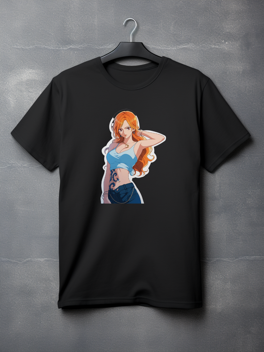 Nami Black Printed T-Shirt 37