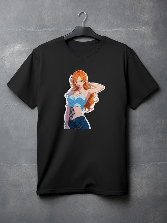 Nami Black Printed T-Shirt 37