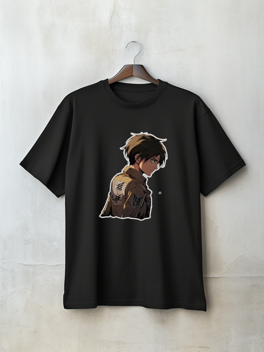Eren Jaeger Black Printed T-Shirt 38