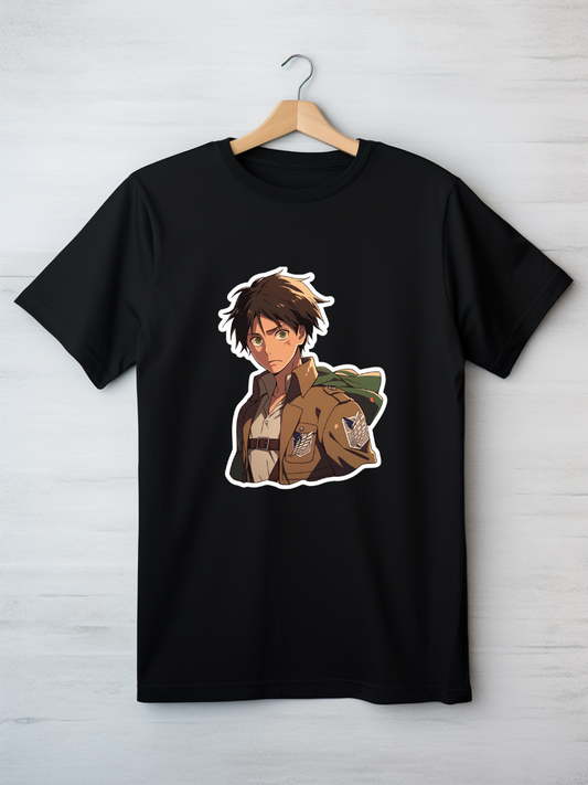 Eren Jaeger Black Printed T-Shirt 40