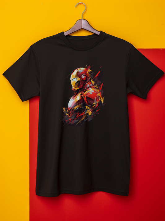Ironman Black Printed T-Shirt 368