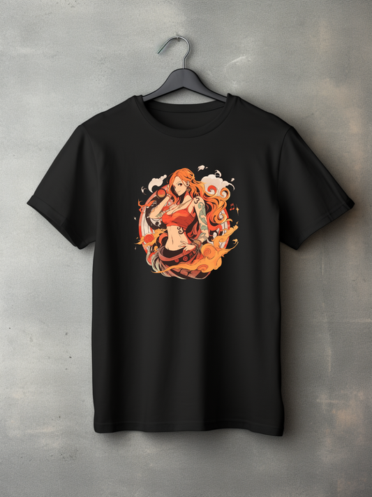 Nami Black Printed T-Shirt 43