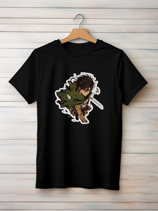 Eren Jaeger Black Printed T-Shirt 9