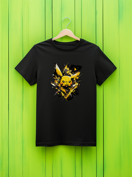 Pikachu Black Printed T-Shirt 519