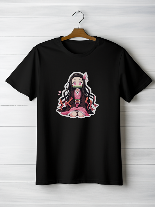 Nezuko Black Printed T-Shirt 14