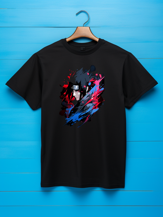 Sasuke Black Printed T-Shirt 303