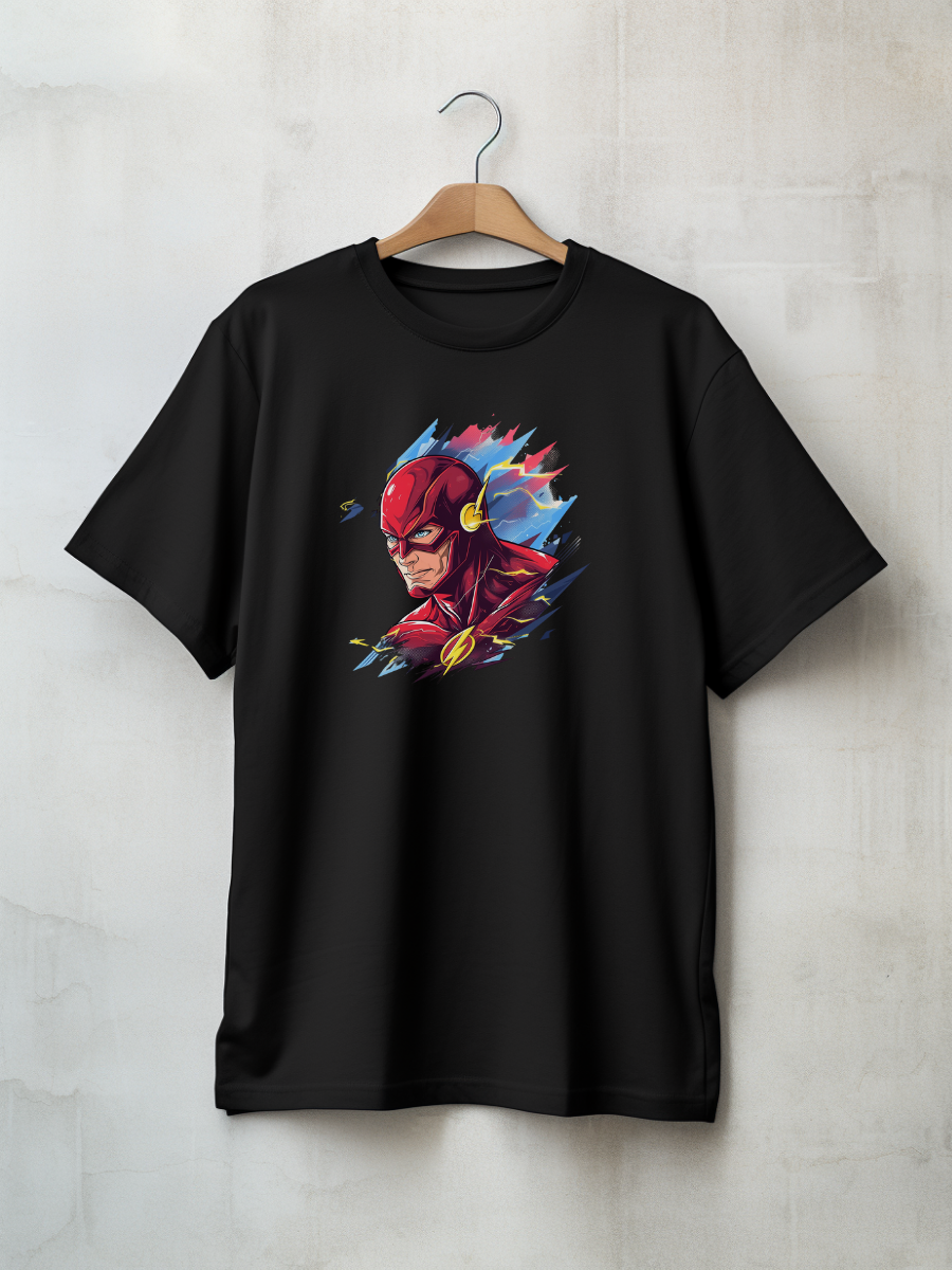 Flash Black Printed T-Shirt 214