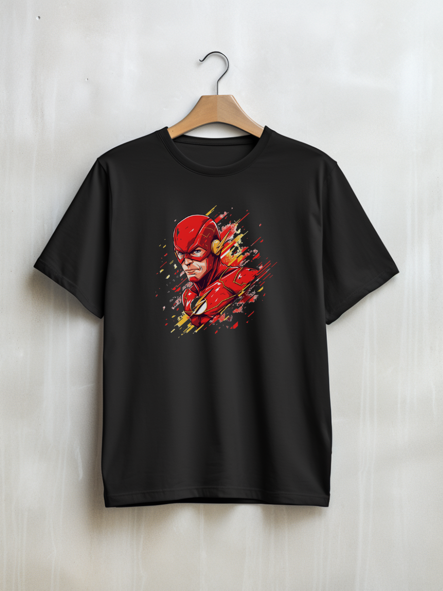 Flash Black Printed T-Shirt 215