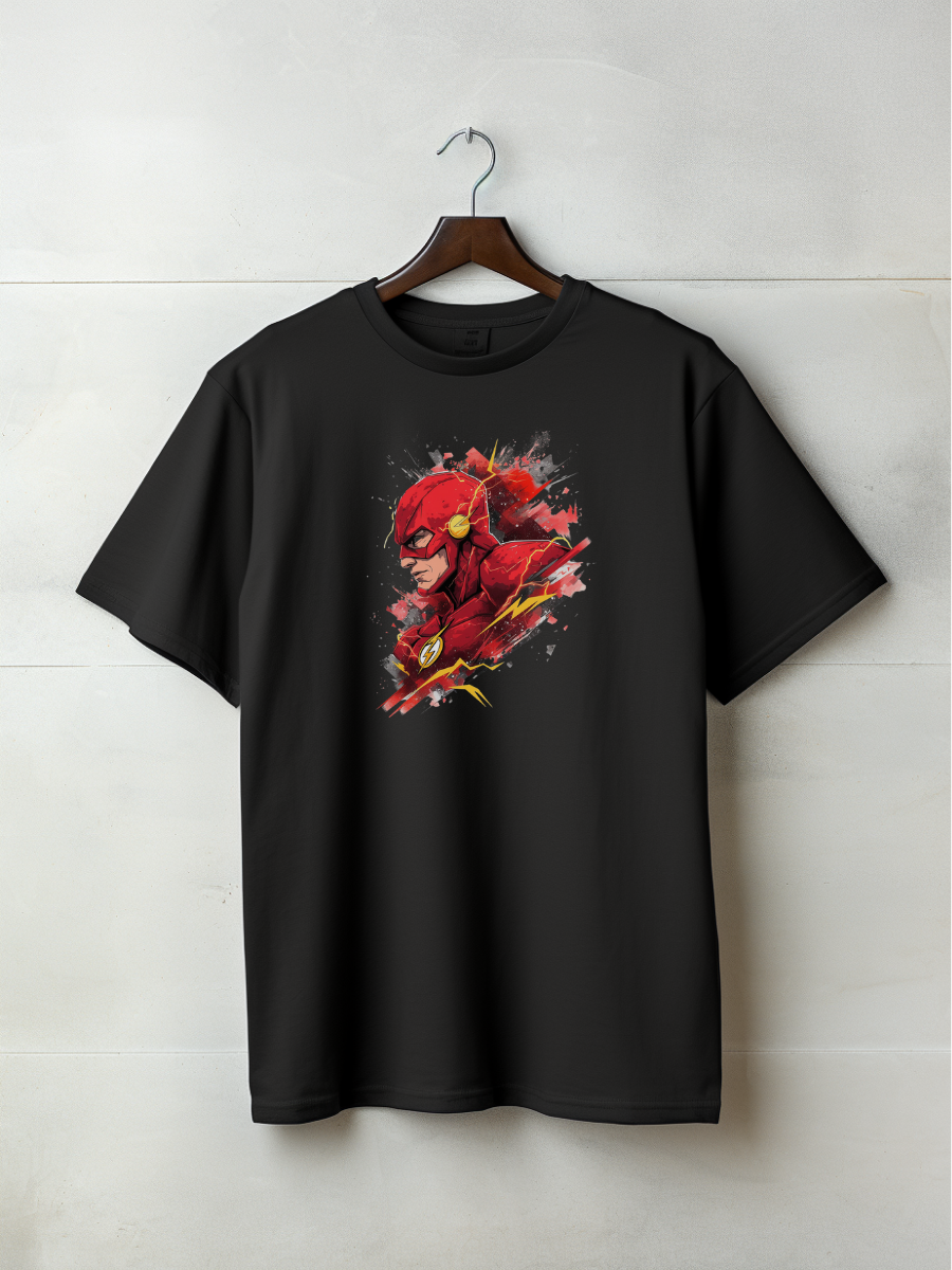 Flash Black Printed T-Shirt 216
