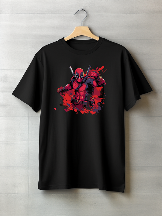 Deadpool Black Printed T-Shirt 217