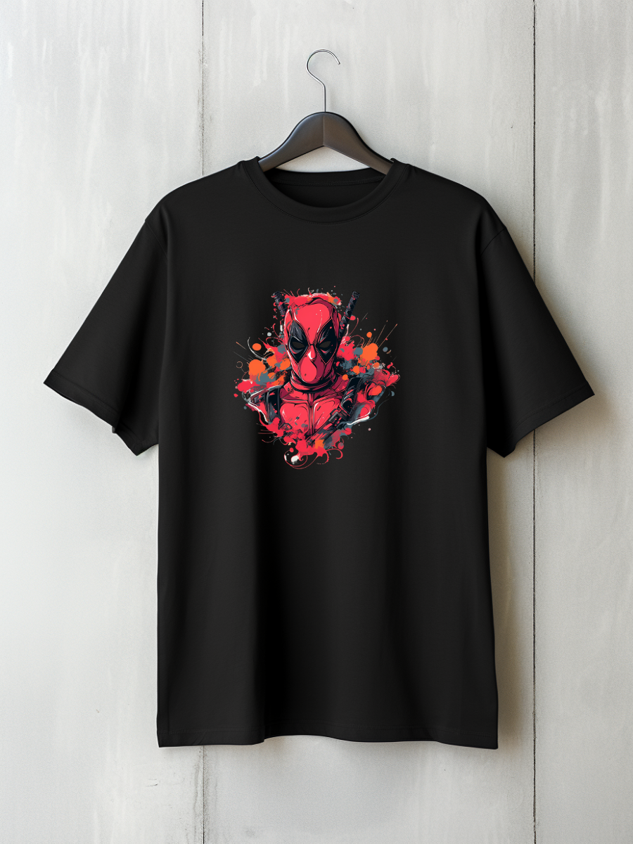 Deadpool Black Printed T-Shirt 218