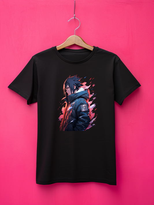 Sasuke Black Printed T-Shirt 315