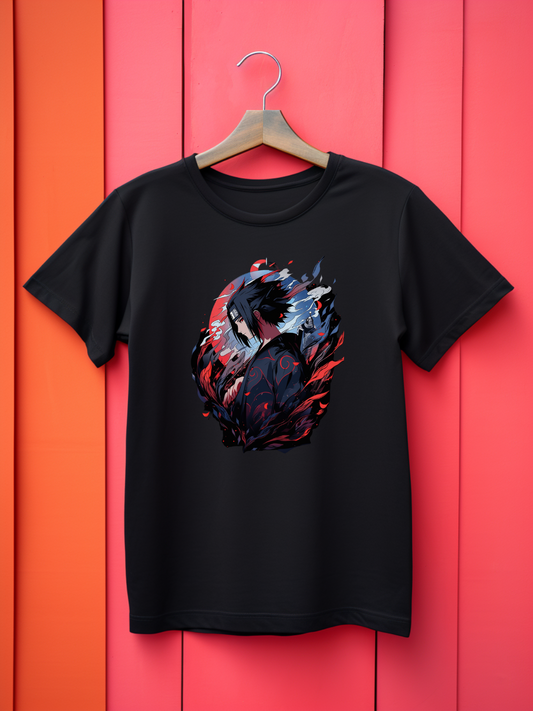 Sasuke Black Printed T-Shirt 277