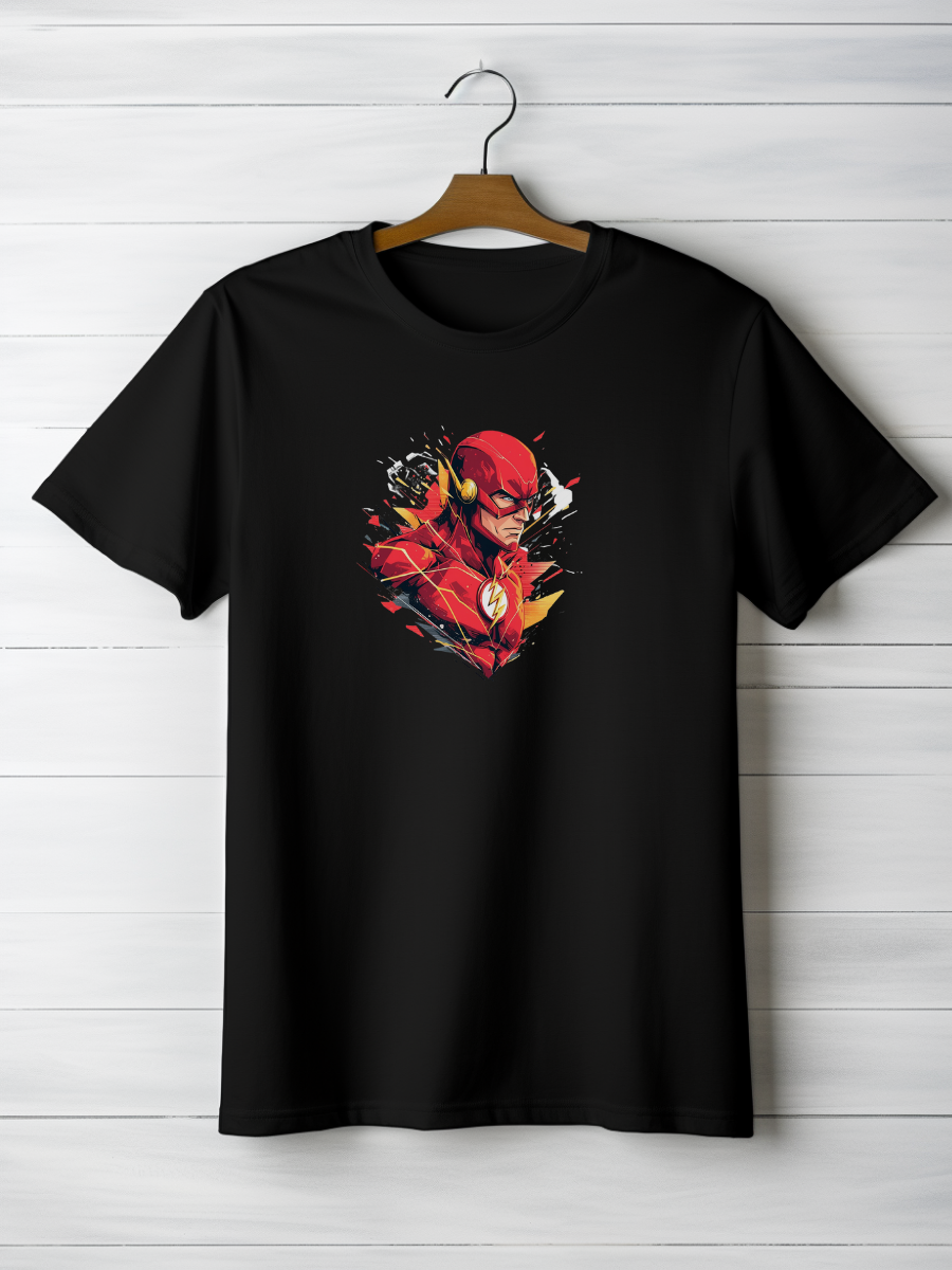 Flash Black Printed T-Shirt 235