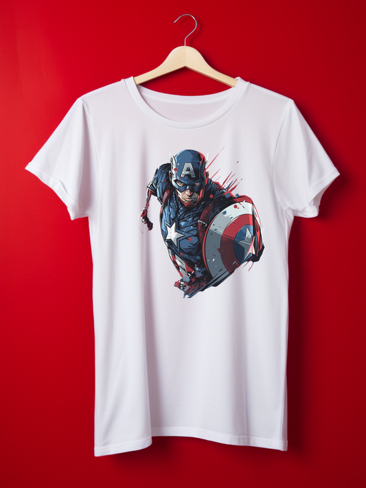 Captain America Printed T-Shirt 50