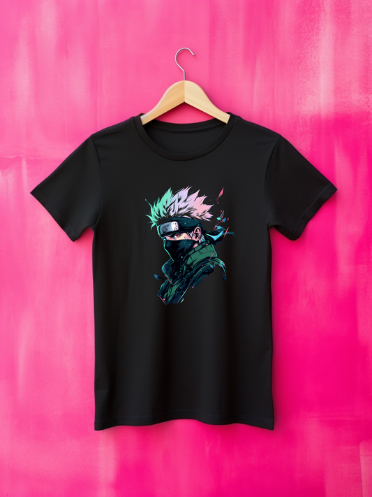 Kakashi Black Printed T-Shirt 286