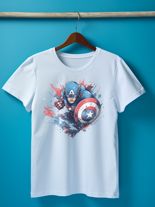 Captain America Printed T-Shirt 51