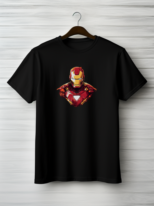 Ironman Black Printed T-Shirt 242
