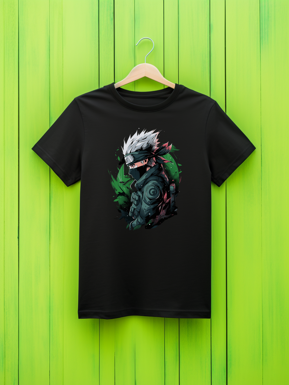 Kakashi Black Printed T-Shirt 295