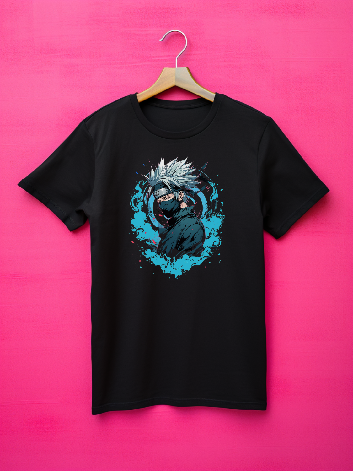 Kakashi Black Printed T-Shirt 297