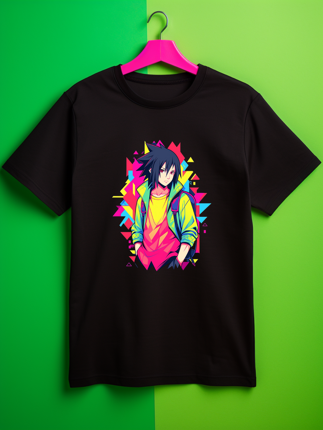 Sasuke Black Printed T-Shirt 458