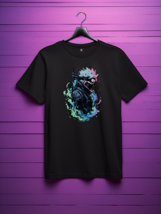 Kakashi Black Printed T-Shirt 299