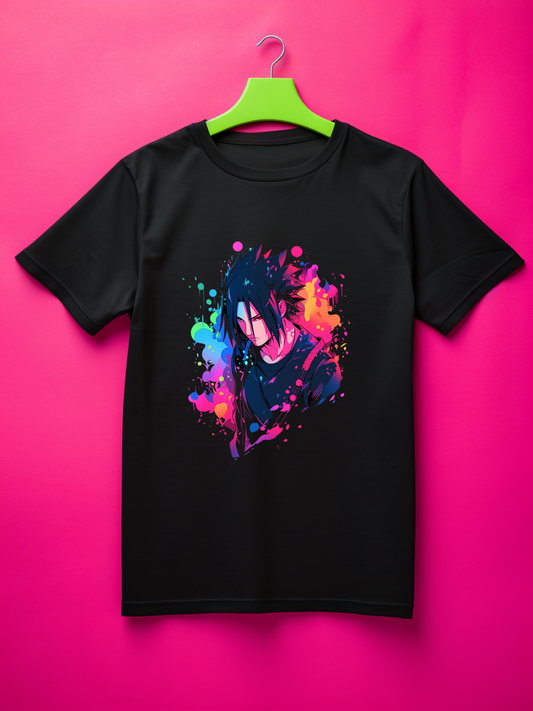 Sasuke Black Printed T-Shirt 464