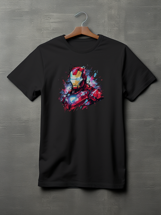 Ironman Black Printed T-Shirt 131