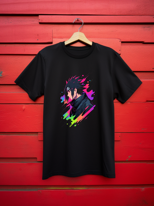 Sasuke Black Printed T-Shirt 471