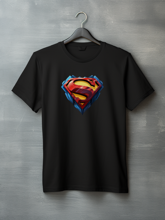 Superman Black Printed T-Shirt 139