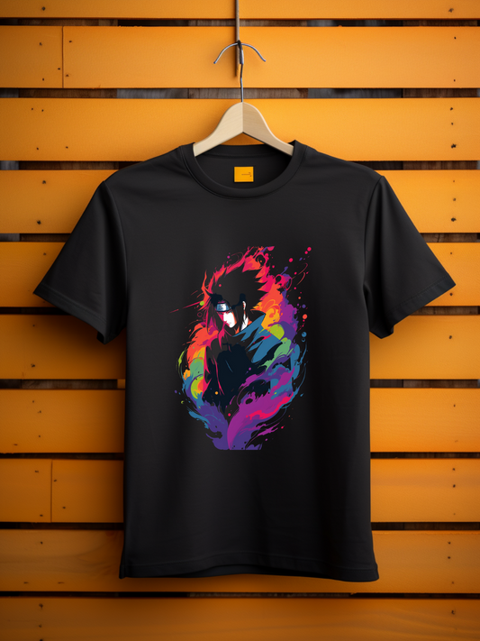 Sasuke Black Printed T-Shirt 472