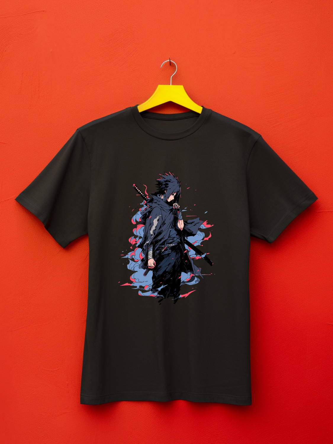 Sasuke Black Printed T-Shirt 473