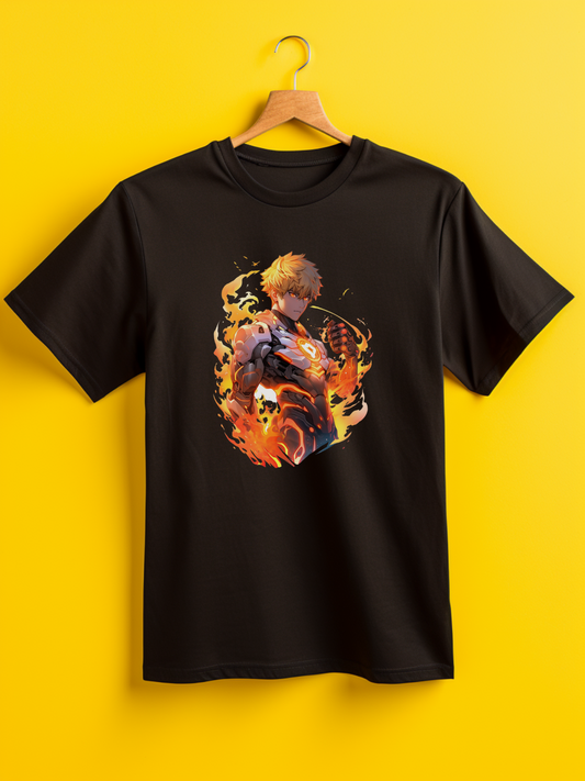 Genos Black Printed T-Shirt 297