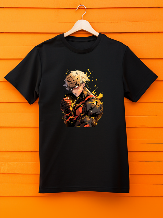 Genos Black Printed T-Shirt 304