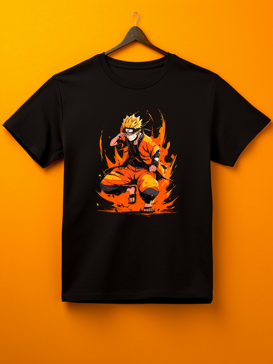 Naruto Black Printed T-Shirt 449