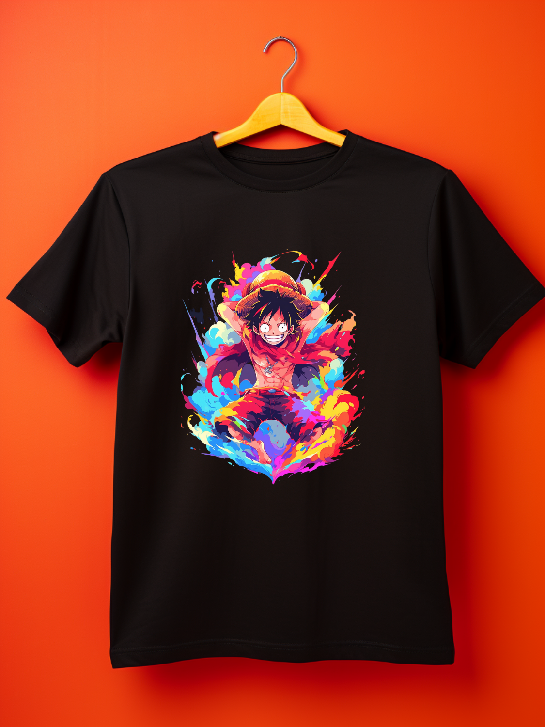 Luffy Black Printed T-Shirt 450