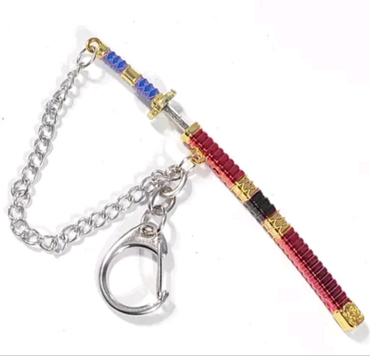 Katana Keychain Red Black