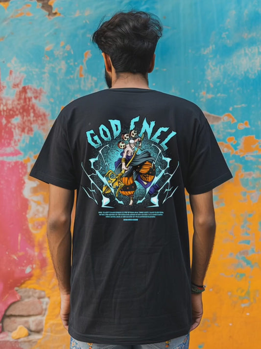 God Enel One Piece Premium Oversized T-Shirt Black 1 July'25