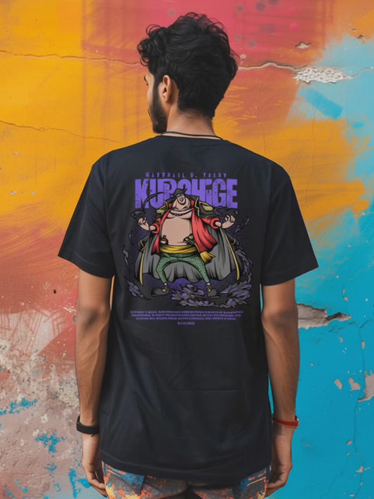 BlackBeard One Piece Premium Oversized T-Shirt Black July'25