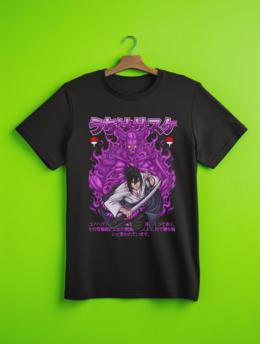 Sasuke Susano Naruto Premium Oversized Front T-Shirt Black July'25