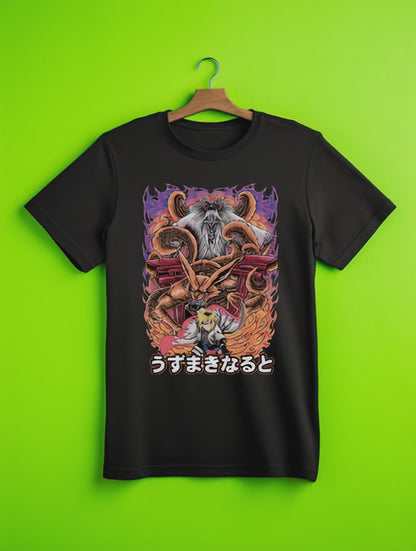 Minato Naruto Premium Oversized Front T-Shirt Black July'25